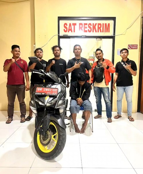 Polisi tangkap pelaku pencurian motor dinas di Lombok Utara, Sabtu (29/8/2026). (Foto : Dok Polres Lombok Utara).