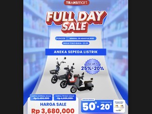 Beli Sepeda Listrik Dapat Diskon Besar di Transmart Full Day Sale