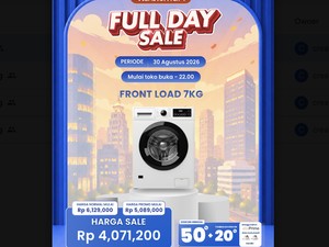 Diskon Jumbo Mesin Cuci Front Load di Transmart Full Day Sale