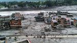 Dari Udara, Begini Wajah Nepal Usai Dihantam Banjir Bandang dan Longsor