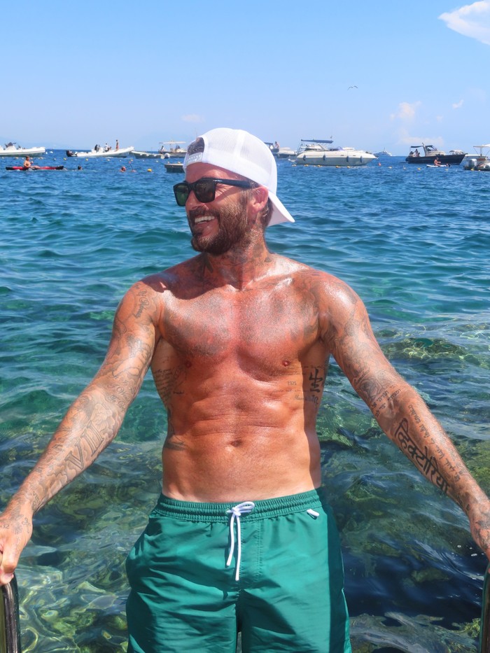 Keluarga David Beckham liburan musim panas di Italia