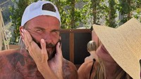 Liburan Musim Panas, Beckham Ajak Keluarga Jalan-jalan di Pantai