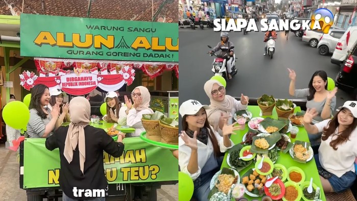 Unik! Warung Makan Sunda Ini Tawarkan Pengalaman Makan di Atas Mobil Pick Up