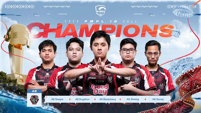 Turnamen esports PUBG Mobile Pro Laga Indonesia (PMPL ID) Fall 2026 telah berakhir. Gelar juaranya berhasil di raih Alter Ego Ares.