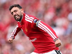 Bruno memang sudah cetak tiga gol di Liga Inggris, tapi itu seluruhnya ke gawang Leeds. Setelahnya, Bruno gagal bikin gol atau kemas assist di lima laga beruntun (Getty Images/Robbie Jay Barratt - AMA)