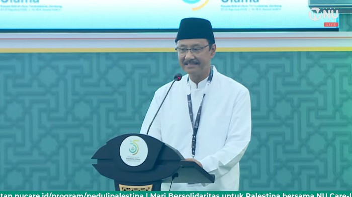 Gus Ipul dalam acara penutupan Muktamar ke-35 NU, Senin (31/8/2026).