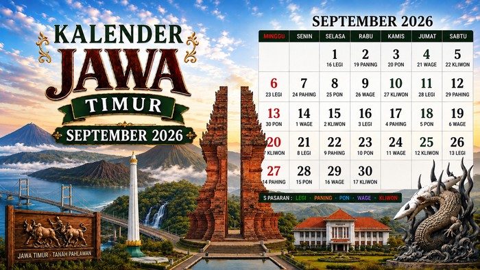 Ilustrasi kalender Jawa bulan September 2026.