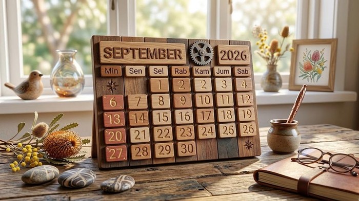 Ilustrasi kalender Masehi bulan September 2026.