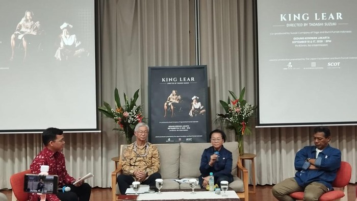 Jumpa Pers Teater King Lear pada Senin (31/8/2026).