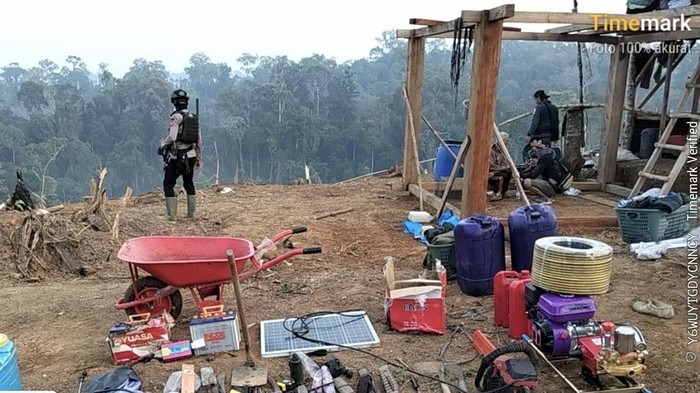 Lokasi perambahan hutan di wilayah inti TNBBS