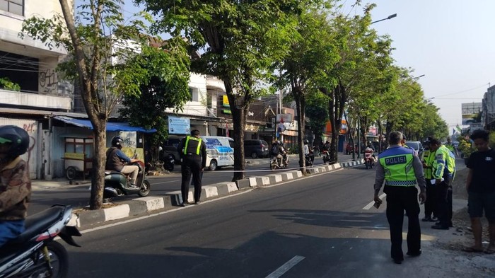 Olah TKP kecelakaan maut di Jalan Bugisan, Wirobrajan, Kota Jogja, Senin (31/8/2026) pagi.