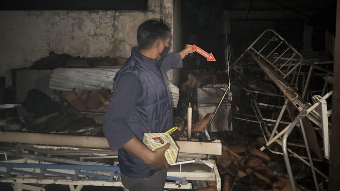 Olah TKP RSUD Ryacudu dilakukan polisi.