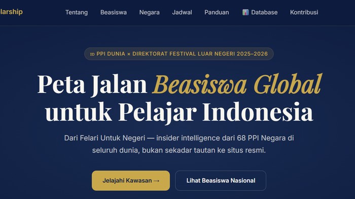 Portal Scholarship PPI Dunia