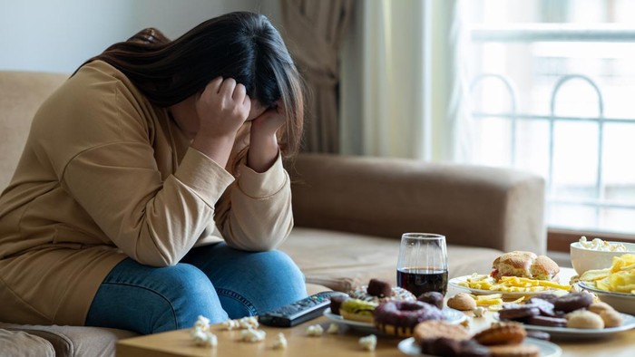 Unhappy stressed woman