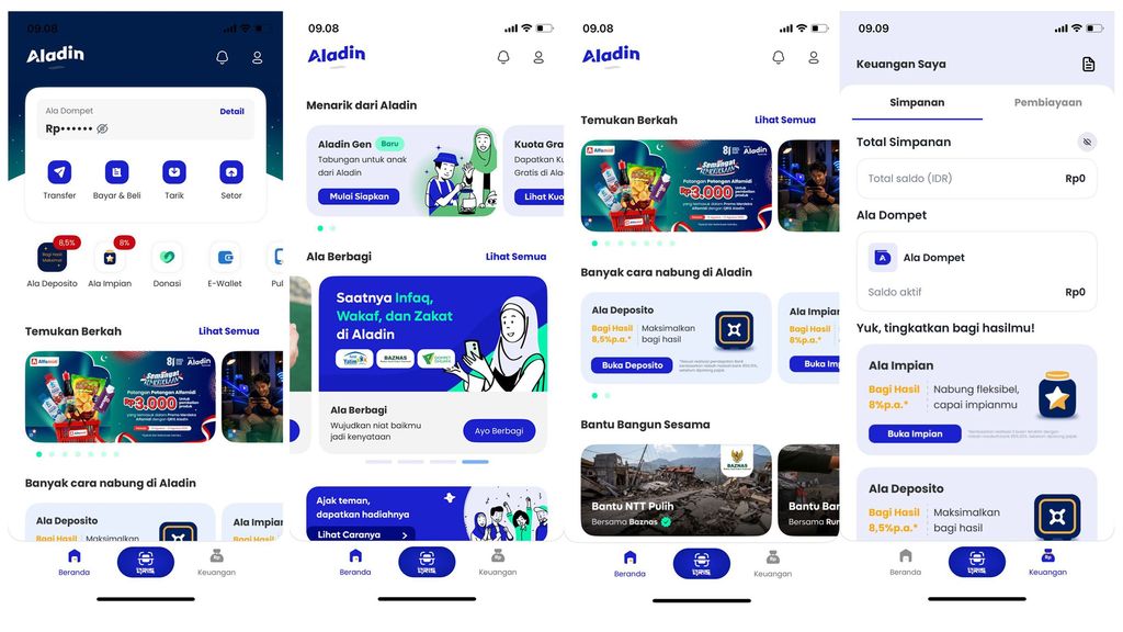 Aplikasi Bank Aladin. Aplikasi Bank Aladin. (Dok. Aladin)