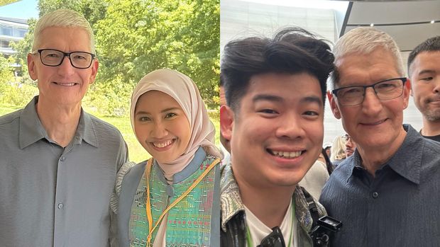 Fathia dan Malvin sempat bertemu langung dengan Tim Cook di Cupertino
