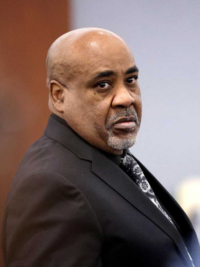 Duane Davis stands during a break in closing arguments in his murder trial, related to the 1996 killing of rapper Tupac Shakur, in Clark County District Court at the Regional Justice Center in Las Vegas, Nevada, U.S., August 31, 2026.  REUTERS/Steve Marcus/Pool      TPX IMAGES OF THE DAY