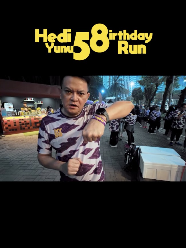 Hedi Yunus Gelar Fun Run Bareng Fans Rayakan Ultah ke-58