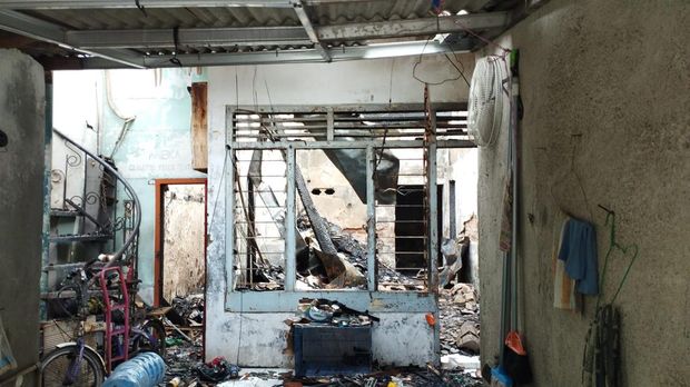 Situasi usai kebakaran hanguskan ratusan rumah di Gambir, Jakpus (Syahid/detikcom)