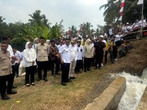 Andra Soni Resmikan Proyek Irigasi Rp 48 M, Alirkan Air ke 10 Ribu Ha Sawah