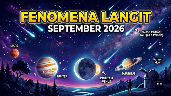Ilustrasi fenomena langit September 2026.
