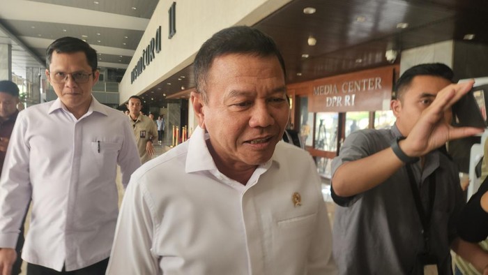 Kepala Badan Intelijen Negara (BIN) Muhammad Herindra di kompleks parlemen, Senayan, Jakarta, Rabu (2/8/2026).