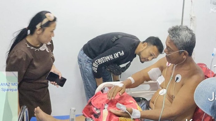 Korban saat menjalani perawatan di rumah sakit