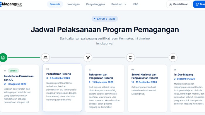 Magang Kemnaker 2026 Batch 2