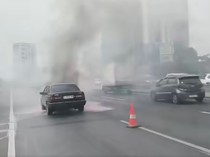 Kronologi Sedan Terbakar di Tol JORR, Diduga Dipicu Korsleting