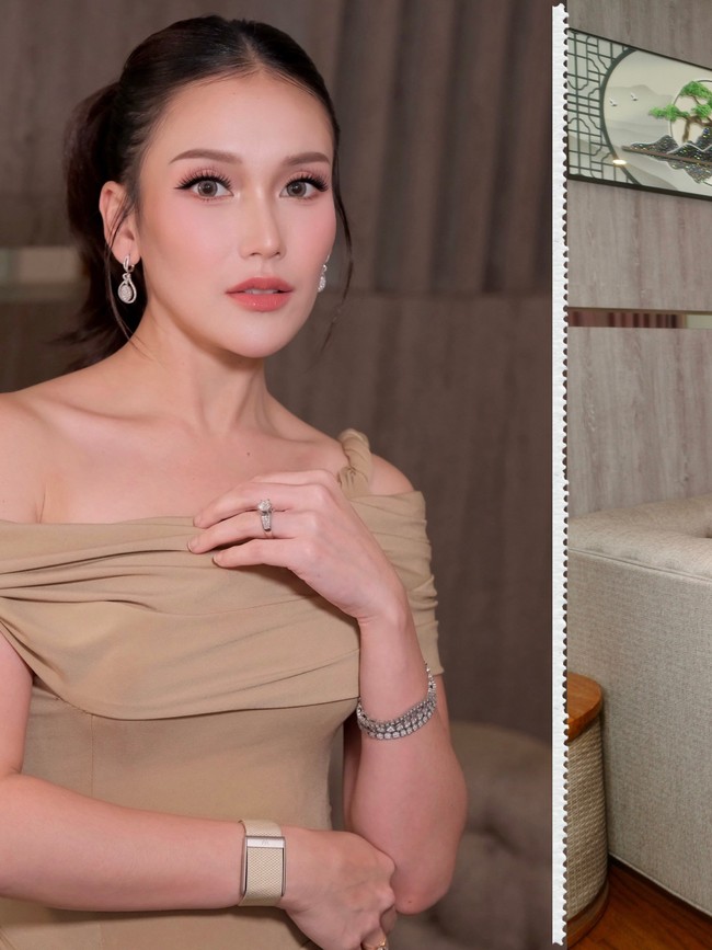 Penampilan Ayu Ting Ting dilengkapi dengan aksesori yang simple namun mewah. Lihat saja pilihan anting, cincin dan gelangnya menambah pesona penyanyi 34 tahun itu.  Foto: Dok. Instagram Ayu Ting Ting