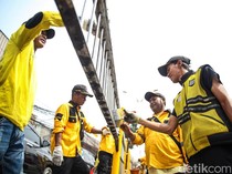 Pagar Pembatas di Depan Pasar Kramat Jati Dipercantik