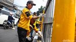 Pagar Pembatas di Depan Pasar Kramat Jati Dipercantik