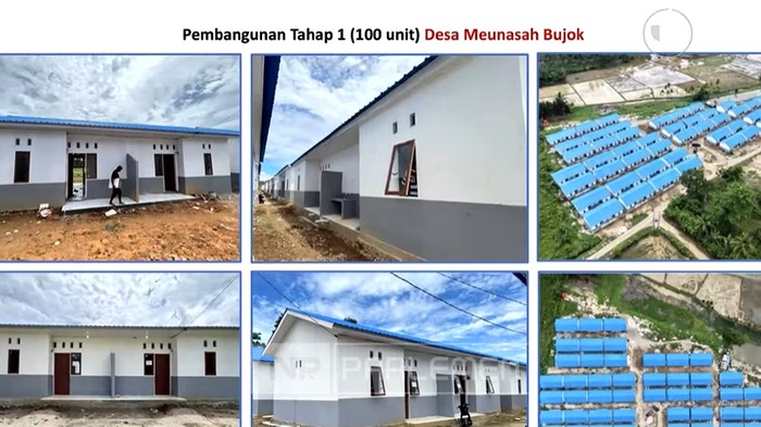 Penampakan huntap yang dibangun oleh Yayasan Buddha Tzu Chi di Sumatera untuk korban bencana.