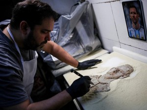 Saat Wajah Messi Dibuat dari Milanesa