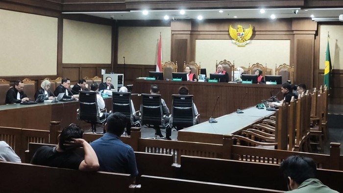 Sidang kasus korupsi dengan terdakwa pejabat Bea Cukai (Mulia/detikcom)