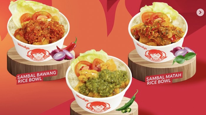 Chicken rice bowl sambal series Wendys
