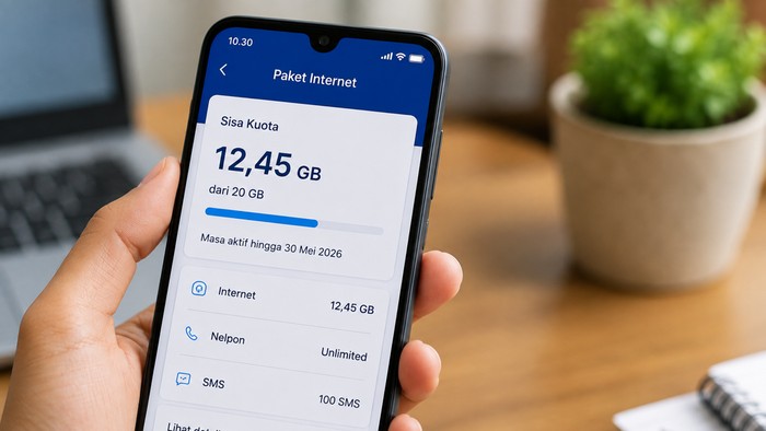 Ilustrasi Sisa Kuota Internet