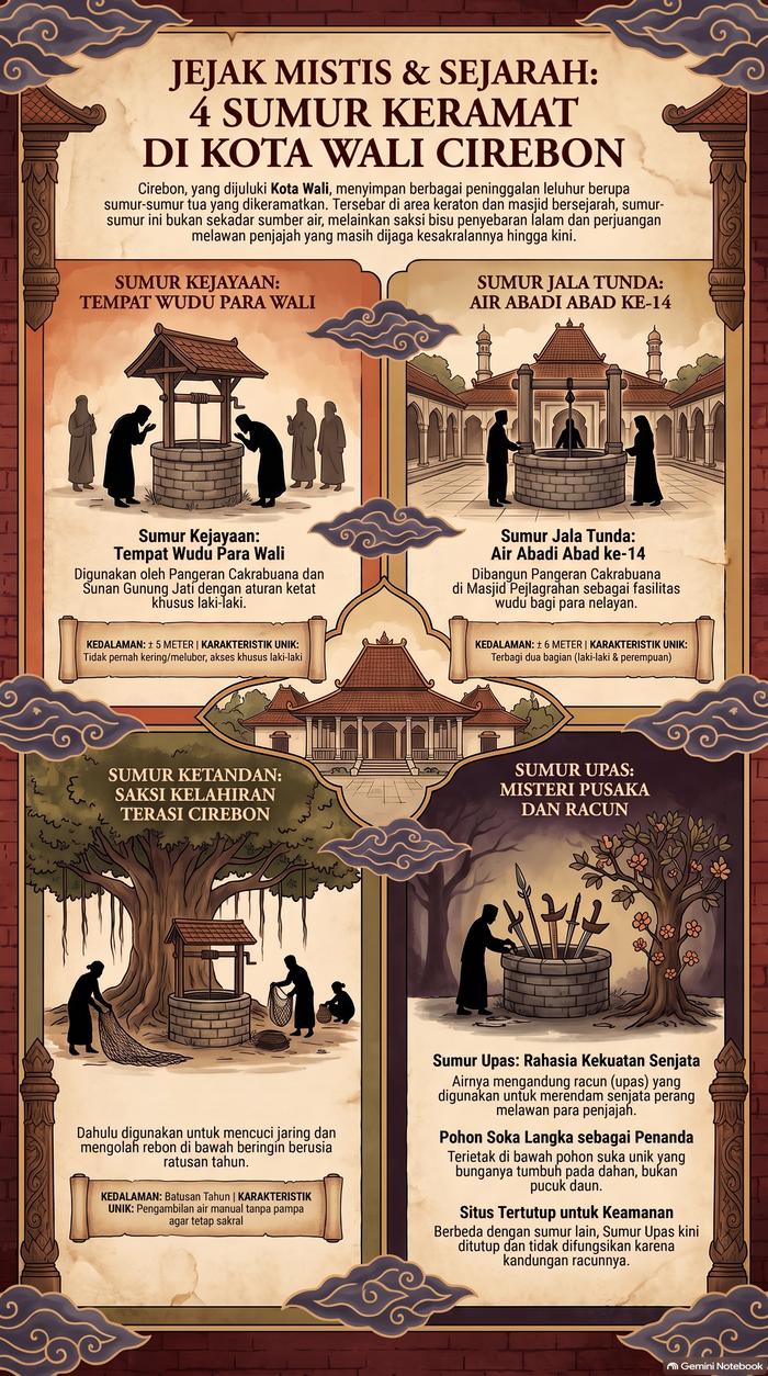 Ilustrasi sumur keramat Cirebon.