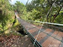 Kondisi Jembatan Pongpet Pangandaran yang Ambruk Saat Diresmikan
