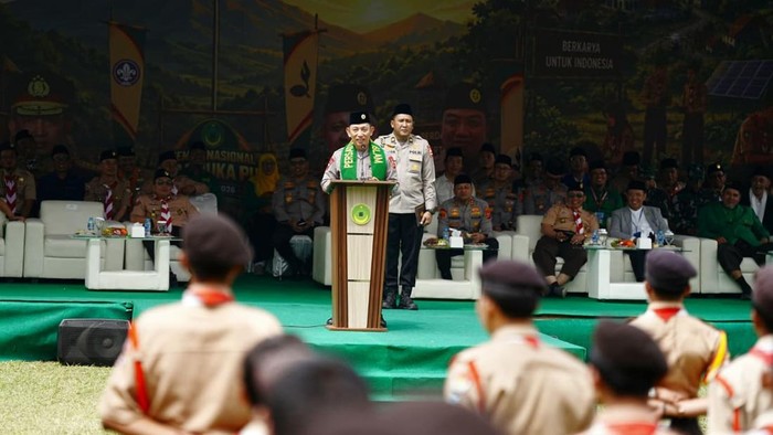 Kapolri di Selabintana Camping Ground, Kabupaten Sukabumi, Jawa Barat pada Kamis (3/9/2026)