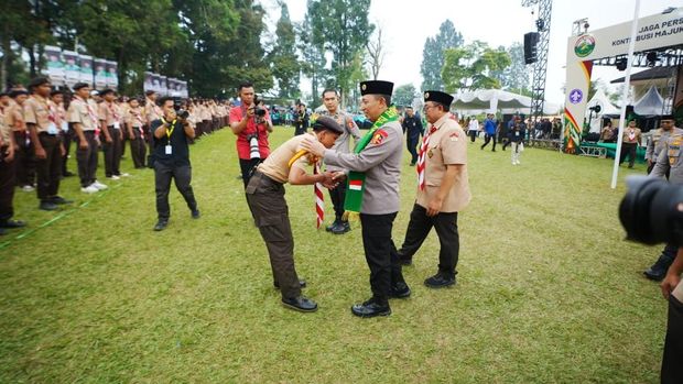 Kapolri di Selabintana Camping Ground, Kabupaten Sukabumi, Jawa Barat pada Kamis (3/9/2026)