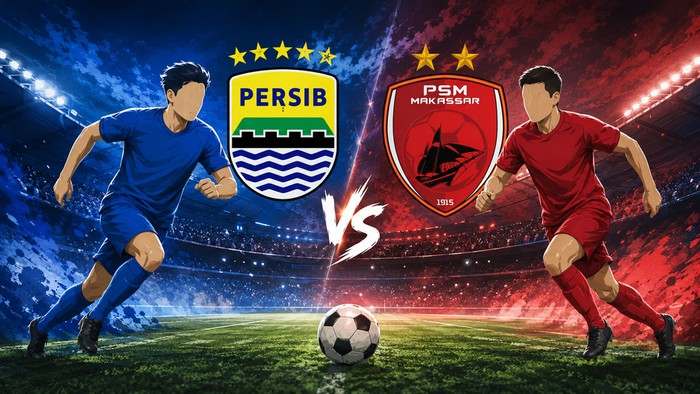 Persib Bandung vs PSM Makassar.