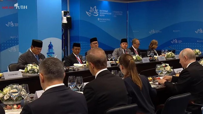 Prabowo makan siang bersama Putin di Vladivostok, Rusia, Kamis (3/9/2026).