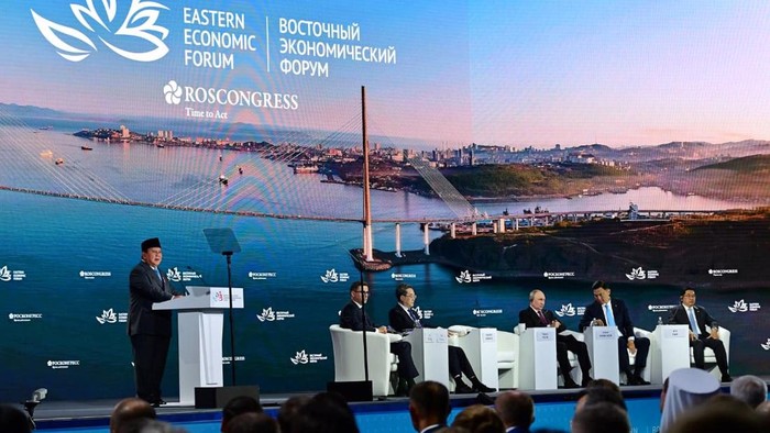 Presiden Prabowo Subianto di Eastern Economic Forum (EEF) ke-11, Vladivostok, Rusia, Kamis (3/9/2026).
