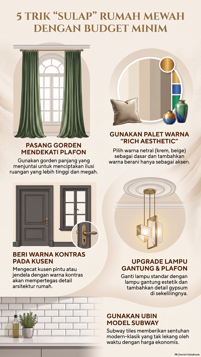 Tips dekorasi rumah jadi mewah.