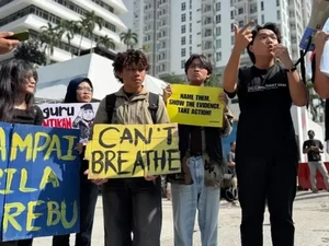 Protes Asap Karhutla, Aktivis Malaysia Demo di Depan KBRI Kuala Lumpur