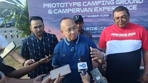 Chairman Pertamina Grand Prix of Indonesia 2026, Troy Reza Warokka, saat ditemui awak media di Mandalika, Jumat (4/9/2026). (Foto: Edi Suryansyah/detikBali)