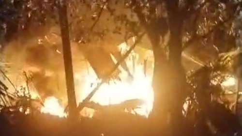 Kebakaran di wilayah transmigrasi Desa Puncak Jeringo, Kecamatan Suela, Lombok Timur, NTB, Jumat (4/9/2026). (Foto: Dok. Istimewa)