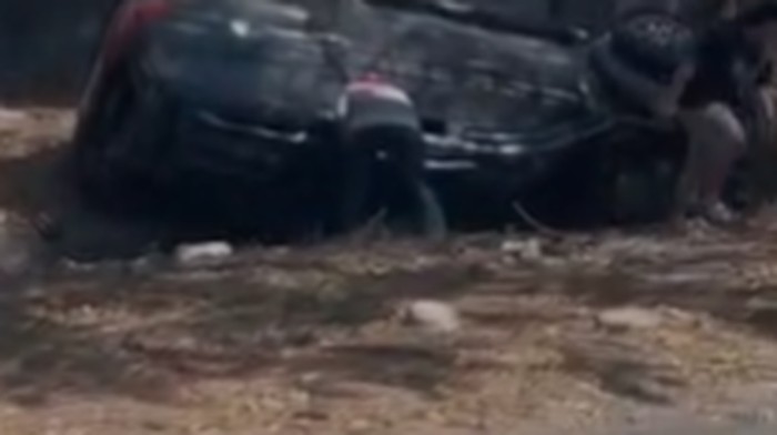 Kecelakaan mobil di Tol Makassar.