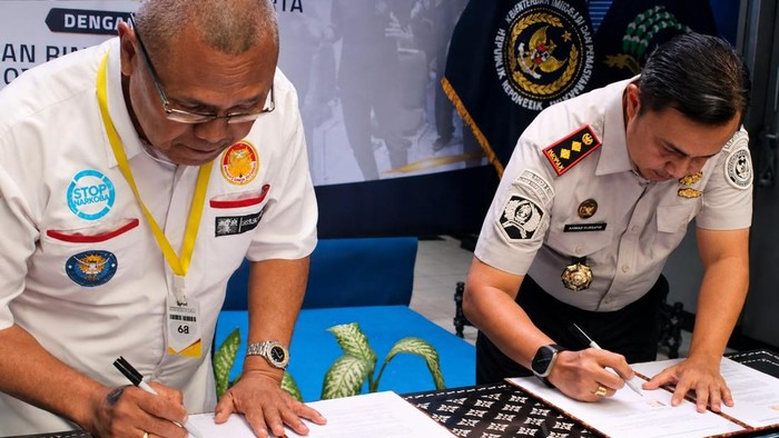 Lapas Narkotika Kelas IIA Jakarta melakukan penandatanganan nota kesepahaman atau Memorandum of Understanding (MoU) dengan Patriot Garda Indonesia. (Dok istimewa).